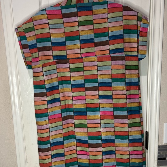 Brook Wright Nancy Colorful Striped Tunic Dress with pockets XS - Picture 3 of 5
